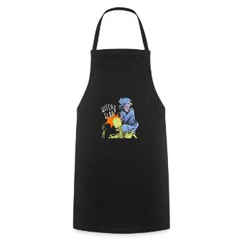 Witch Slap - Halloween Fun - Kochschürze - Schwarz - Vorne - AI Model Male 185 dark (185cm)