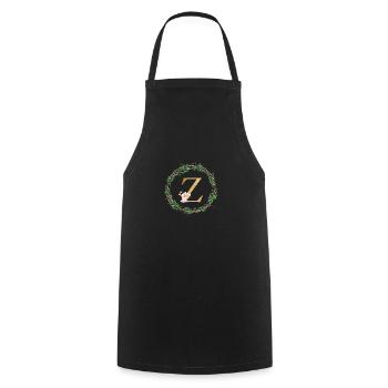 Monogramme Z personnalisable - Tablier de cuisine - noir - Devant - AI Model Male 185 dark (185cm)