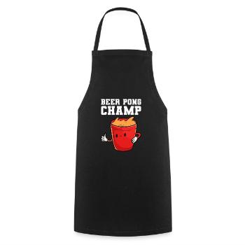Beerpong Beer Pong Beer Pong Champion - Tablier de cuisine - noir - Devant - AI Model Male 185 dark (185cm)