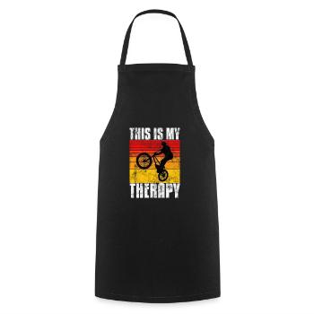 BMX is my Therapy Bike Bike - Cooking Apron - black - Front - AI Model Male 185 dark (185cm)