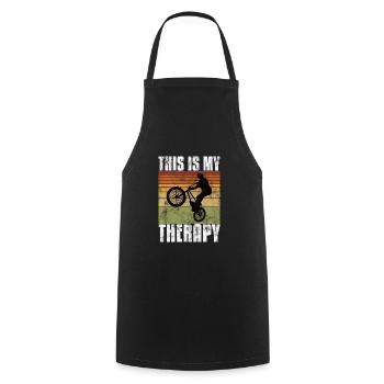 BMX is my Therapy bike bike - Cooking Apron - black - Front - AI Model Male 185 dark (185cm)