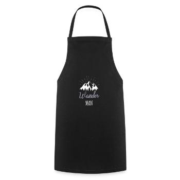 Wander homme randonnée randonneur dictons cadeau - Tablier de cuisine - noir - Devant - AI Model Male 185 dark (185cm)