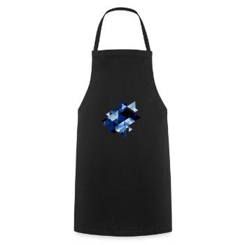Formes abstraites - Triangles - Tablier de cuisine - noir - Devant - AI Model Male 185 dark (185cm)