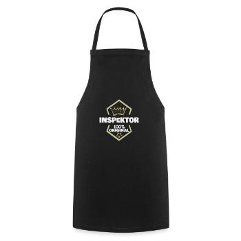 Gift for Inspector - Cooking Apron - black - Front - AI Model Male 185 dark (185cm)