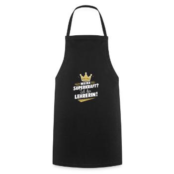 Superkraft Lehrerin T-Shirt Dankeschön Pädagogin - Kochschürze - Schwarz - Vorne - AI Model Male 185 dark (185cm)