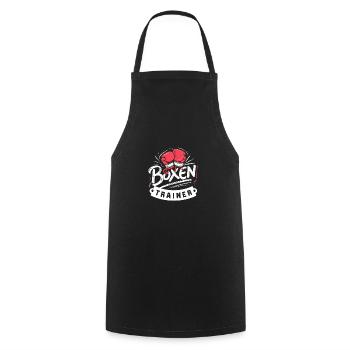 Boxtrainer Motiv Training Kampfsport Geschenk - Kochschürze - Schwarz - Vorne - AI Model Male 185 dark (185cm)