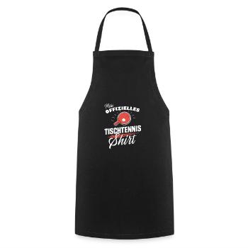 Ping-Pong-Shirt Sportler Tischtennis Fan Geschenk - Kochschürze - Schwarz - Vorne - AI Model Male 185 dark (185cm)