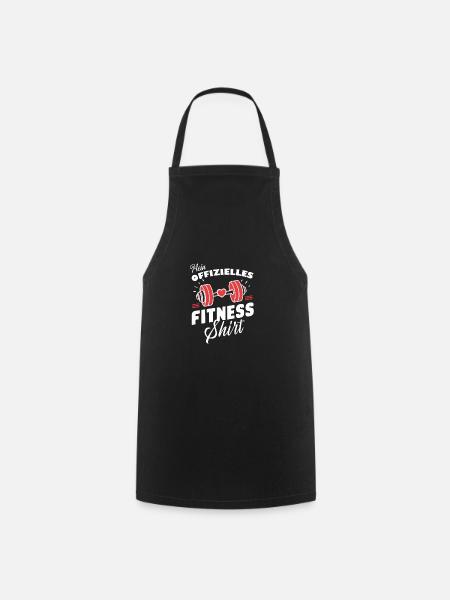 Fitness-Hantel-Shirt Workout Kraft Unikat Fan - Kochschürze - Schwarz