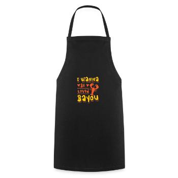 Ich möchte geliebt werden Bayou-Krabbe - Kochschürze - Schwarz - Vorne - AI Model Male 185 dark (185cm)
