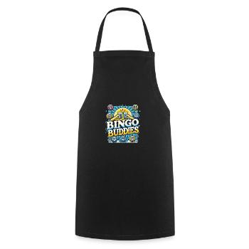Bingo Buddies - Kochschürze - Schwarz - Vorne - AI Model Male 185 dark (185cm)
