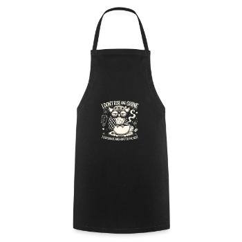 Ich stehe nicht auf und glänze, ich koffeiniere un - Kochschürze - Schwarz - Vorne - AI Model Male 185 dark (185cm)