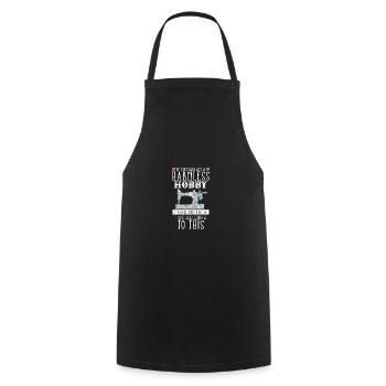 Tailleur d'égout fantaisie brodé cadeau parfait - Tablier de cuisine - noir - Devant - AI Model Male 185 dark (185cm)