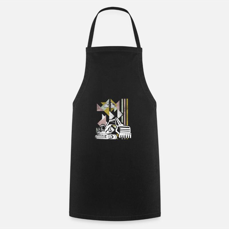 Machine de chantier de construction de pelle cadeau · pelle - Tablier de cuisine - noir