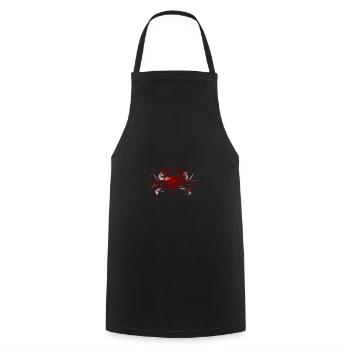 Crabe océan mer - Tablier de cuisine - noir - Devant - AI Model Male 185 dark (185cm)