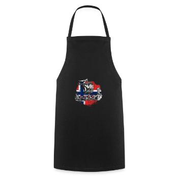 Drapeau Oslo Norvège - Tablier de cuisine - noir - Devant - AI Model Male 185 dark (185cm)
