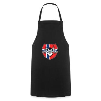 Norvège vikings - Tablier de cuisine - noir - Devant - AI Model Male 185 dark (185cm)