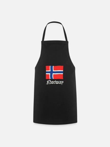 Norwegen Wikinger Flagge - Kochschürze - Schwarz