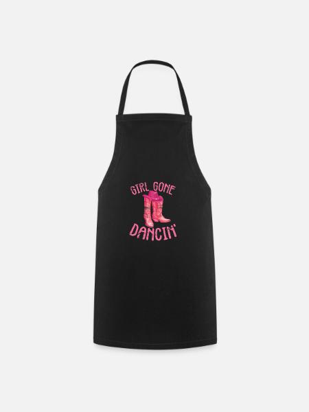 Linedance Mädchen Geschenk - Kochschürze - Schwarz