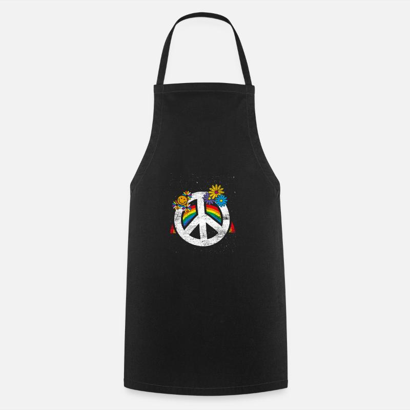 Peace sign gift - Cooking Apron - black