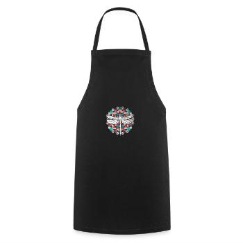dragon-fly - Cooking Apron - black - Front - AI Model Male 185 dark (185cm)