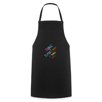 dragon-fly - Cooking Apron - black - Front - AI Model Male 185 dark (185cm)