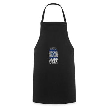 ADN d'Israël - Tablier de cuisine - noir - Devant - AI Model Male 185 dark (185cm)