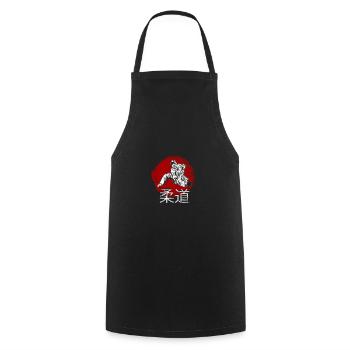 Judo - Tablier de cuisine - noir - Devant - AI Model Male 185 dark (185cm)