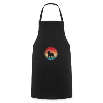 Rongeur loutre rétro - Tablier de cuisine - noir - Devant - AI Model Male 185 dark (185cm)
