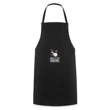 Schlagzeug Band - Kochschürze - Schwarz - Vorne - AI Model Male 185 dark (185cm)