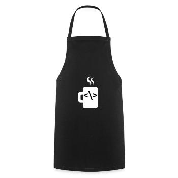 JavaScript Code Developer Developer Coffee Java - Tablier de cuisine - noir - Devant - AI Model Male 185 dark (185cm)