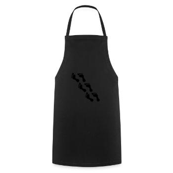 empreintes 2 - Tablier de cuisine - noir - Devant - AI Model Male 185 dark (185cm)