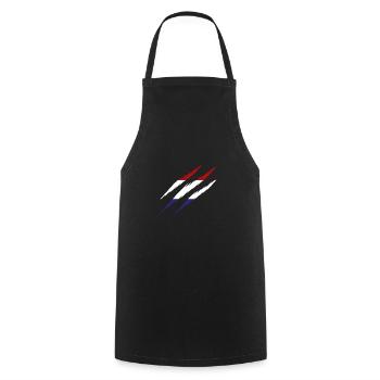 Netherlands flag scratch mark scratches Amsterdam NL - Cooking Apron - black - Front - AI Model Male 185 dark (185cm)