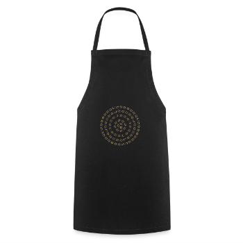Optical illusion spiral - Cooking Apron - black - Front - AI Model Male 185 dark (185cm)