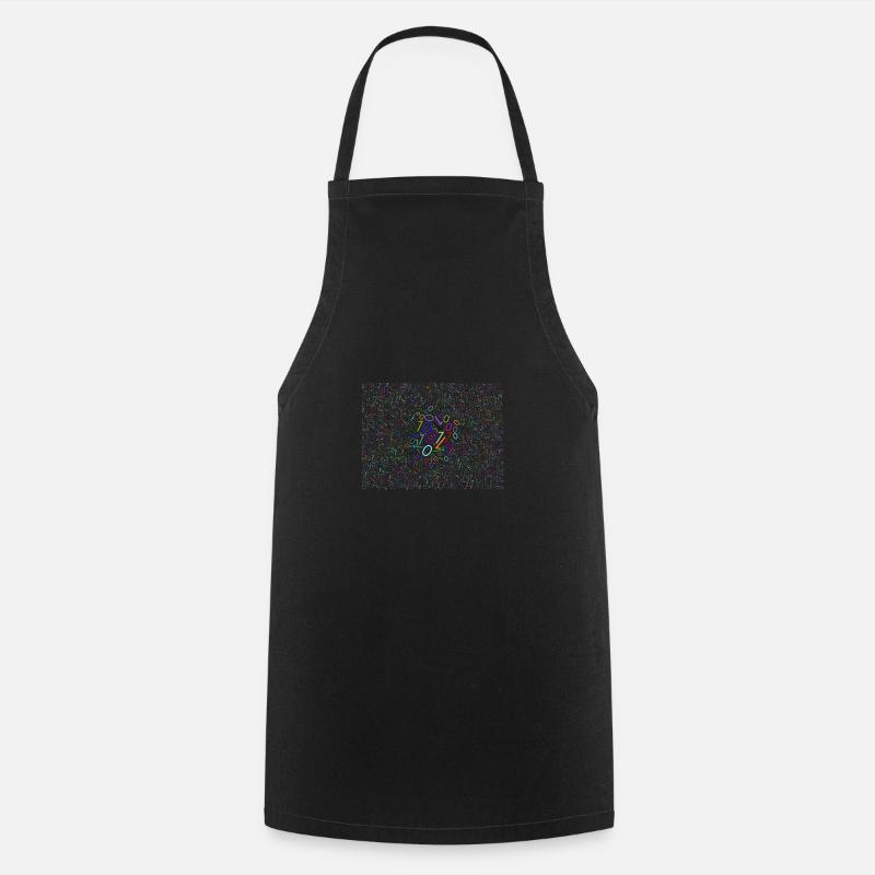 binary code color - Cooking Apron - black