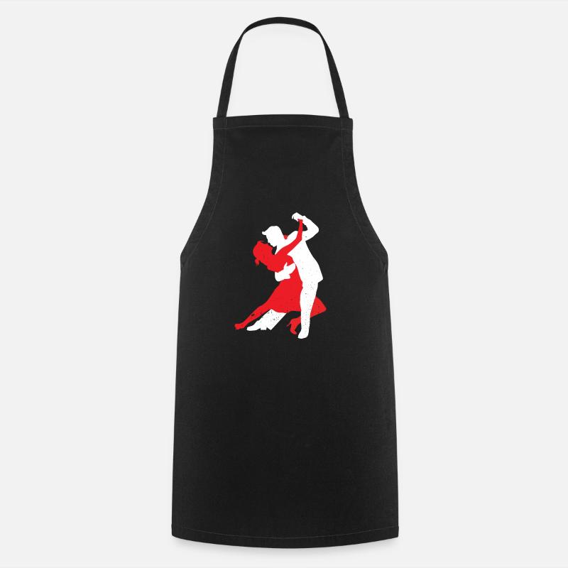 Danse Silhouette Couple Danse Romantique Danse - Tablier de cuisine - noir