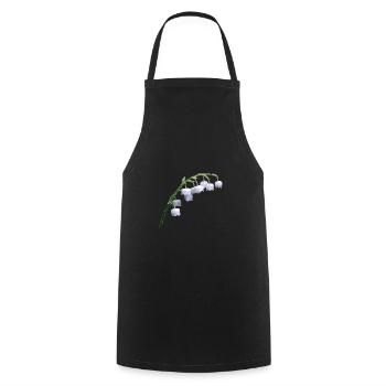 Lily of the valley flower spring gift - Cooking Apron - black - Front - AI Model Male 185 dark (185cm)