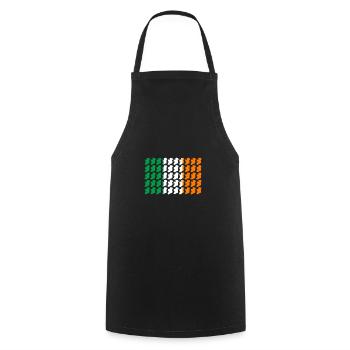 Ireland Flag Country Outline Dublin Irish IRL EU - Cooking Apron - black - Front - AI Model Male 185 dark (185cm)