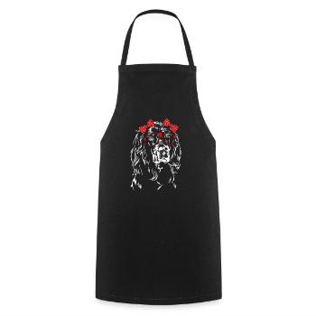 GORDON SETTER glasses funny dogs Wilsigns - Cooking Apron - black - Front - AI Model Male 185 dark (185cm)