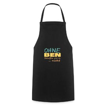 Ben - Kochschürze - Schwarz - Vorne - AI Model Male 185 dark (185cm)