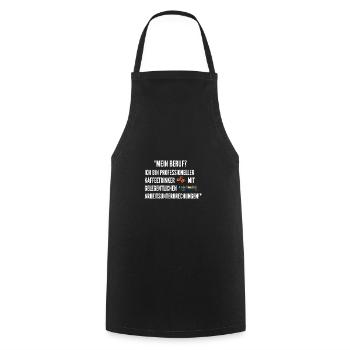Professioneller Kaffee Trinker Lustige Sprüche - Kochschürze - Schwarz - Vorne - AI Model Male 185 dark (185cm)