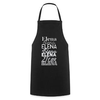 Elena - Cooking Apron - black - Front - AI Model Male 185 dark (185cm)