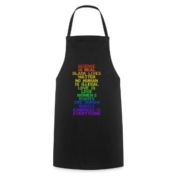 LA SCIENCE EST UNE VRAIE VIE NOIRE COMPTE LGBT PRIDE BLM - Tablier de cuisine - noir - Devant - AI Model Male 185 dark (185cm)