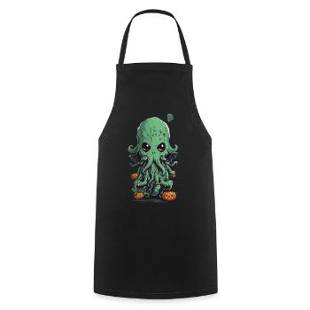 Cute Kawaii Cthulhu Halloween Design - Cooking Apron - black - Front - AI Model Male 185 dark (185cm)