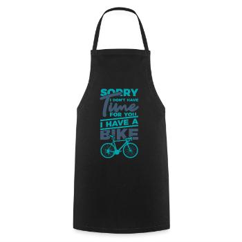 Funny cyclist's saying - Cooking Apron - black - Front - AI Model Male 185 dark (185cm)