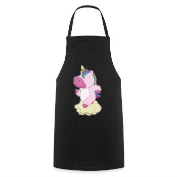 Licorne Jogger Jogging Sport - Tablier de cuisine - noir - Devant - AI Model Male 185 dark (185cm)