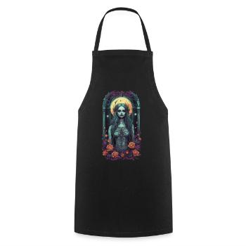 Occulte Vintage Goth Girl sombre esthétique - Tablier de cuisine - noir - Devant - AI Model Male 185 dark (185cm)
