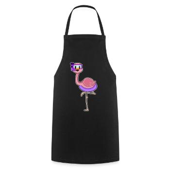 Flamingo Taucher Schnorchel Tauchen - Kochschürze - Schwarz - Vorne - AI Model Male 185 dark (185cm)