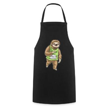 Sloth Jogger Jogging Sport - Cooking Apron - black - Front - AI Model Male 185 dark (185cm)