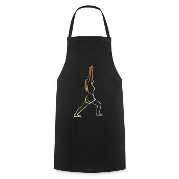 Yogini Vintage Look - Cooking Apron - black - Front - AI Model Male 185 dark (185cm)