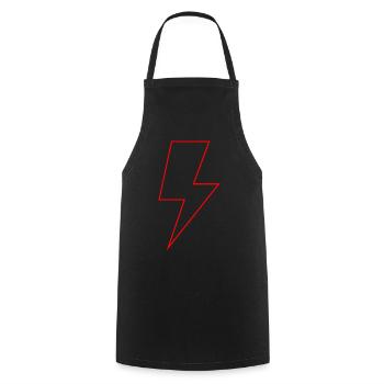 The Red Bolt - Standard - Cooking Apron - black - Front - AI Model Male 185 dark (185cm)